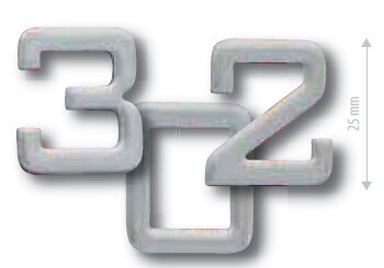 Nalepovací domovní číslice COBRA 25 mm (NEREZ)