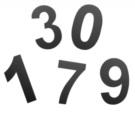 Domovní číslice COBRA 150 mm (ČERNÉ)