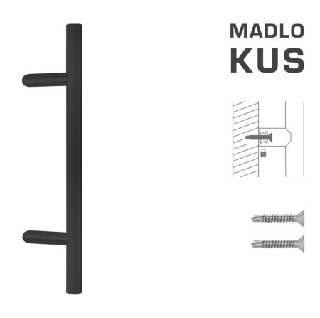Madlo na dveře FT - MADLO kód K10 Ø 30 mm ST ks  (BS - Černá matná)