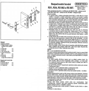 Bezpečnostní kování ROSTEX BK RX 807-50 EXCLUSIVE (TITAN ZLATÝ)