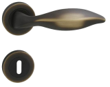 Dveřní kování MP LI - DELFINO - R (OGS - Bronz česaný matný.) - MP OGS (bronz česaný mat)