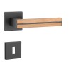 Dveřní kování MP AS - IMPERATA - HR 7S (BS - Černá matná / dřevo dub)