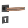 Dveřní kování MP AS - IMPERATA - HR 7S (BS - Černá matná / dřevo ořech)