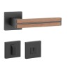 Dveřní kování MP AS - IMPERATA - HR 7S (BS - Černá matná / dřevo ořech)
