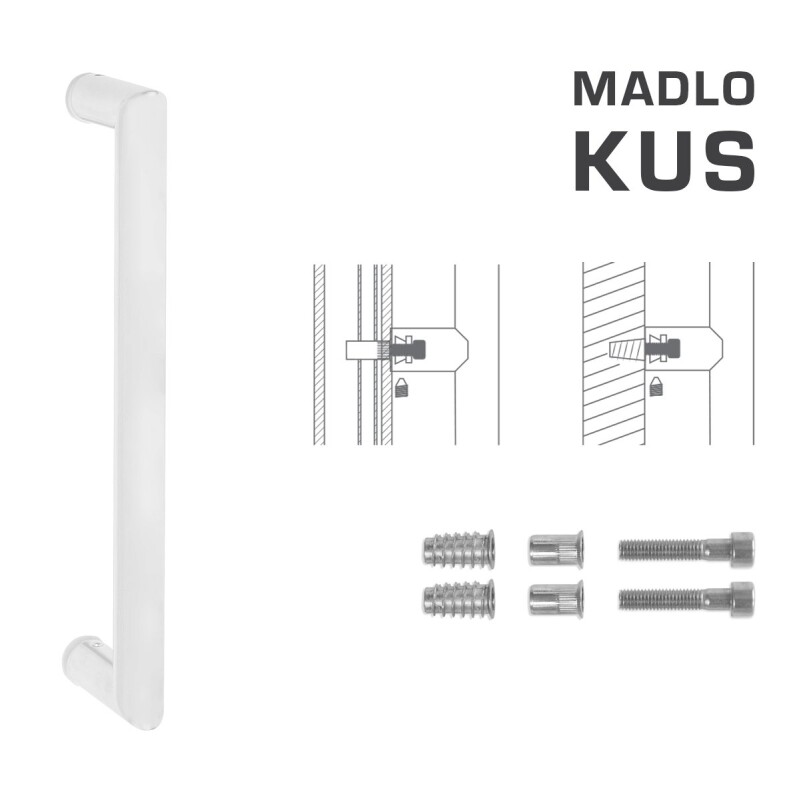 DVEŘNÍ MADLO MP kód K02 Ø 25 mm SP (WS - Bílá matná) - ks
