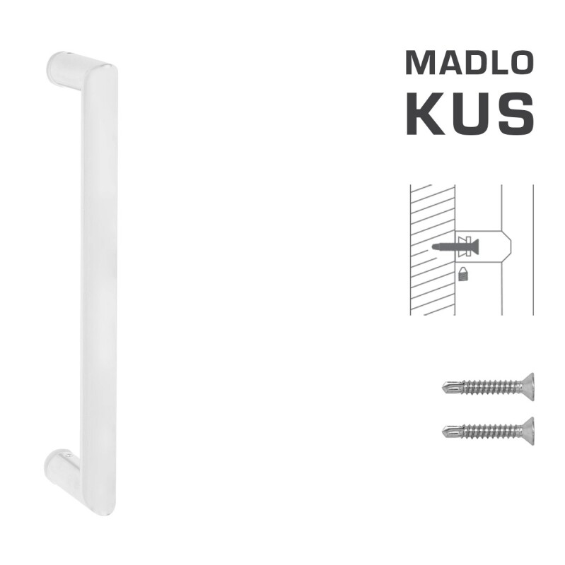 DVEŘNÍ MADLO MP kód K02 Ø 25 mm ST - ks (WS - Bílá matná)