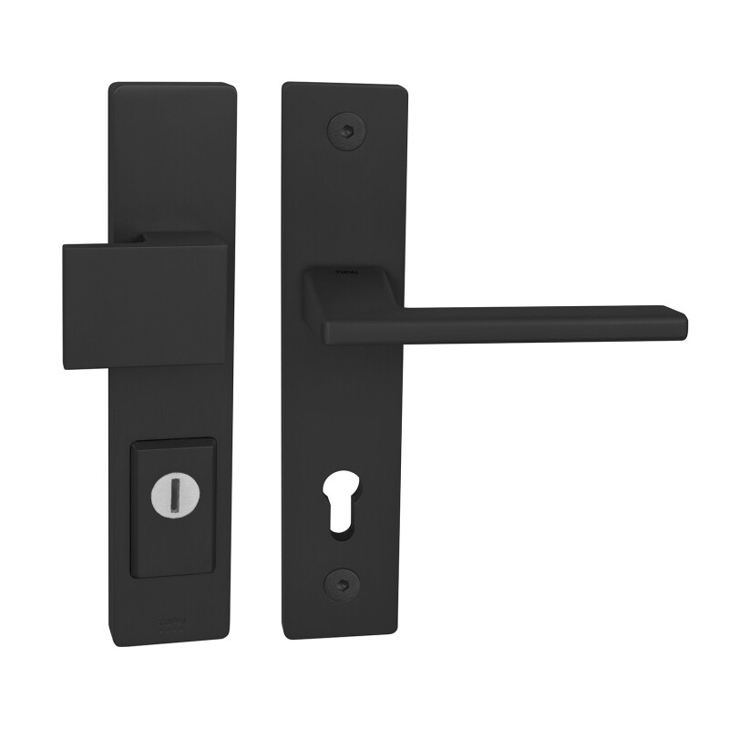 Bezpečnostní kování MP TI - FORTE PLUS 3214/JUNIOR 4140 - SH (tloušťka dveří 104-110 mm) BS - Černá matná