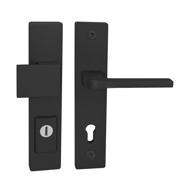 Bezpečnostní kování MP TI - FORTE PLUS 3214/SUPRA 3097 - SH (tloušťka dveří 84-90 mm)  BS - Černá matná