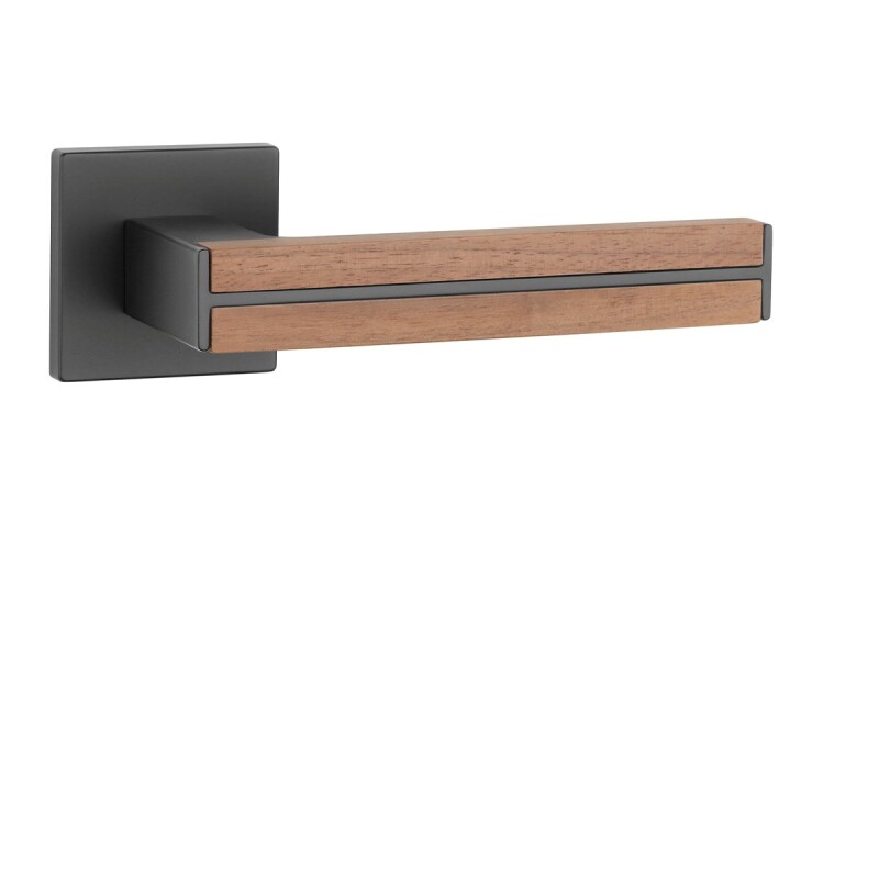 Dveřní kování MP AS - IMPERATA - HR 7S (BS - Černá matná / dřevo ořech)