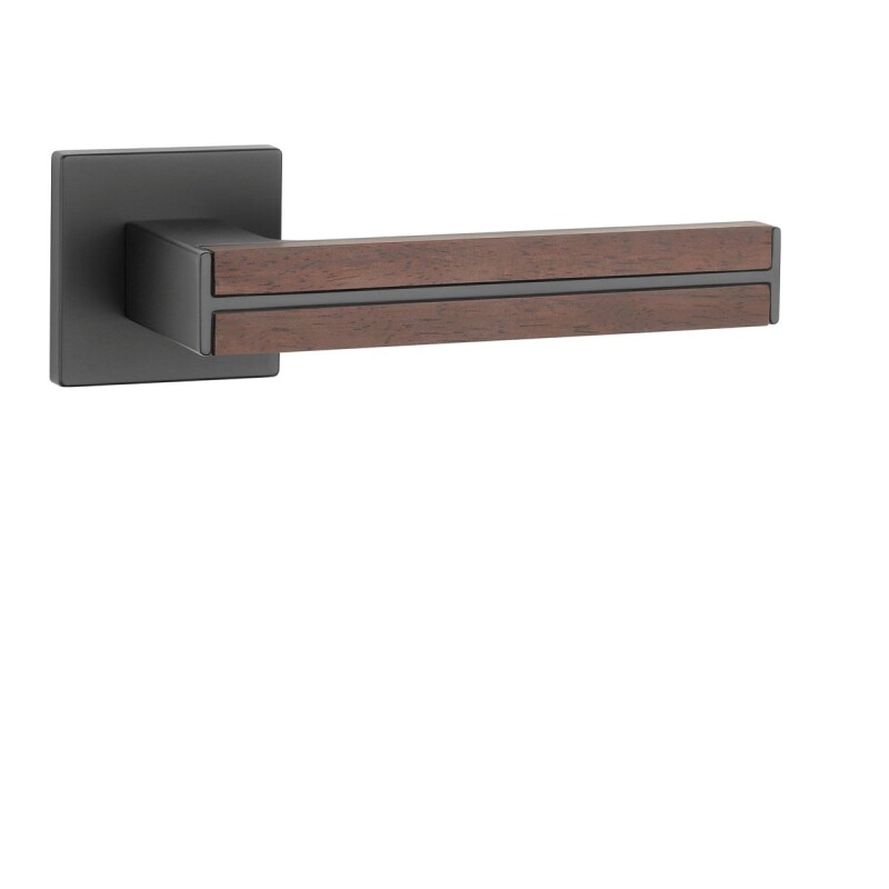 Dveřní kování MP AS - IMPERATA - HR 7S (BS - Černá matná / dřevo santal)