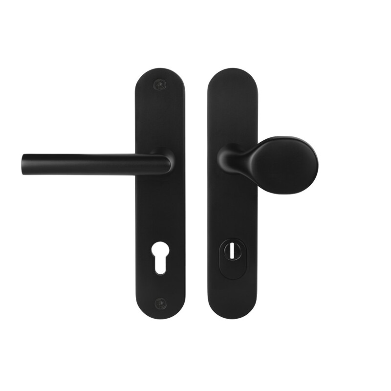 Bezpečnostní kování MP MPK - SECURO A01 PLUS - SO M1 FAVORIT (F5 - Černá matná) - s překrytkou