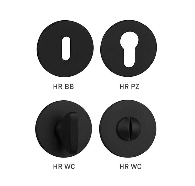 Dveřní rozeta MP TI - R 5S (BS - Černá matná)