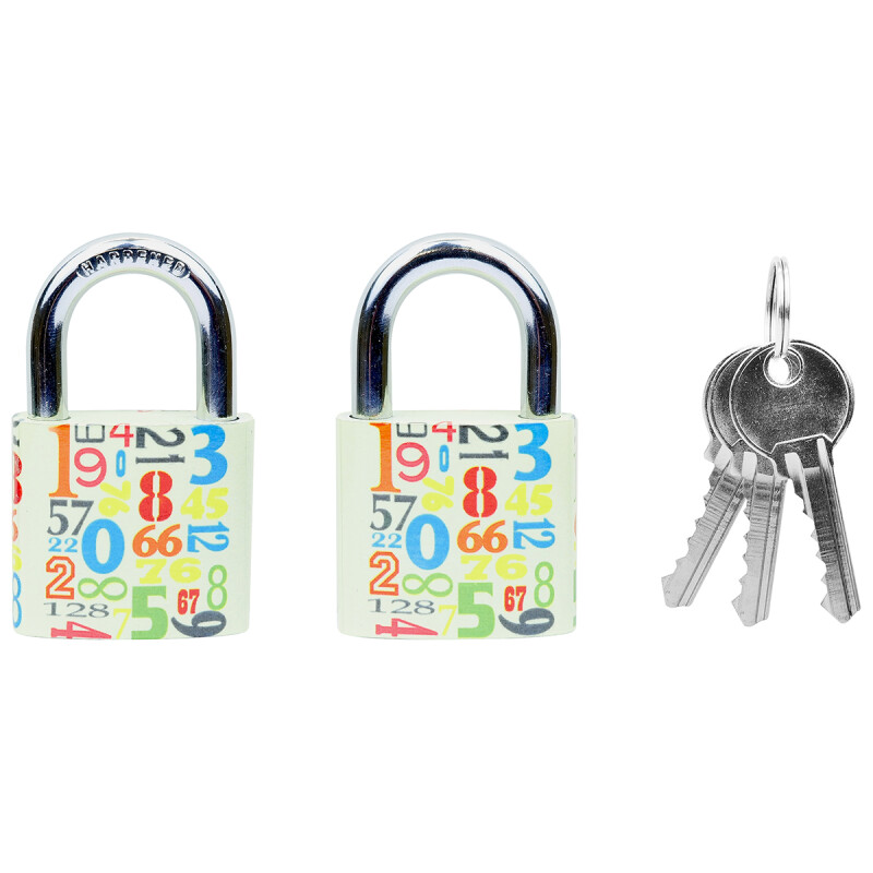 Klasický litinový zámek s barevným potiskem  RICHTER RV.OVAL.38.JU4