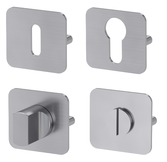 Dveřní rozeta ke klice MP GK - ONE - HR (BN - Broušená nerez)