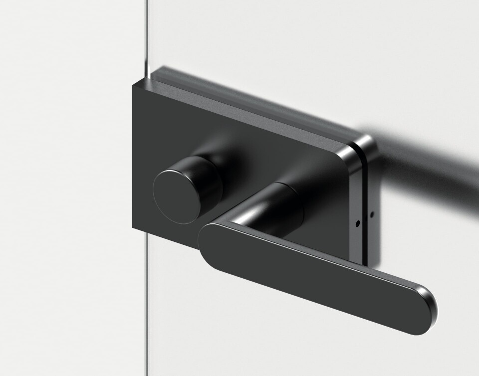 Zámek na skleněné dveře MP VM - TOTAL GLASS (BS - Černá matná)