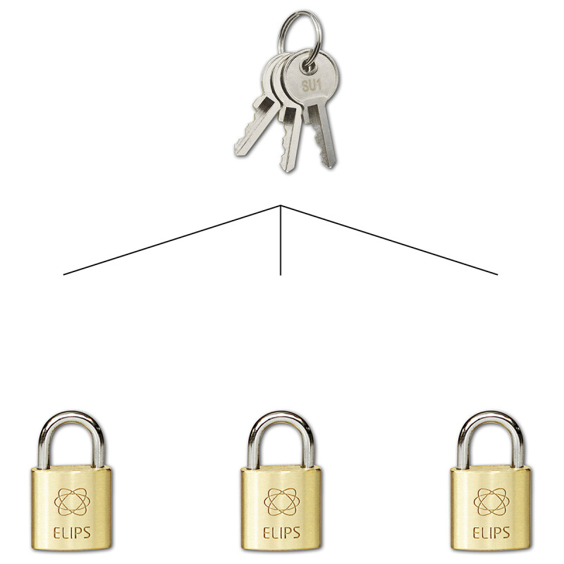 Visací zámek na společný uzávěr SU RICHTER RV.ELIPS.20.SU1