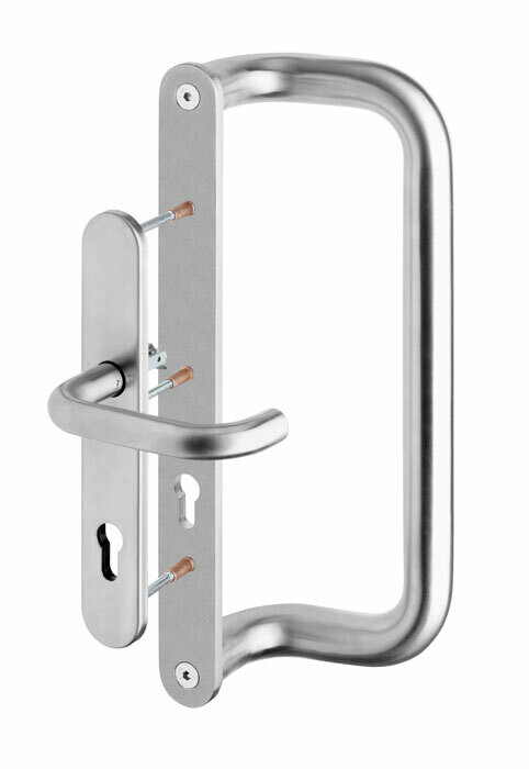 Dveřní madlo trubkové ROSTEX  G s klikou (nerez mat)