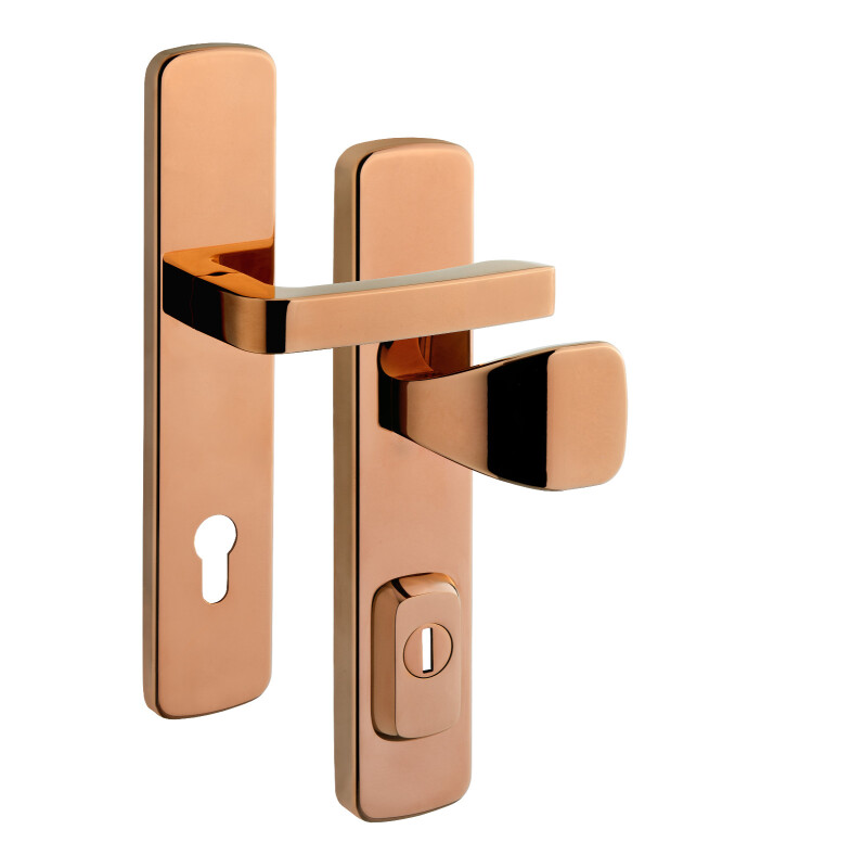 Bezpečnostní kování ROSTEX BK RX 1 ASTRA 3. tř. (Měď lesk)