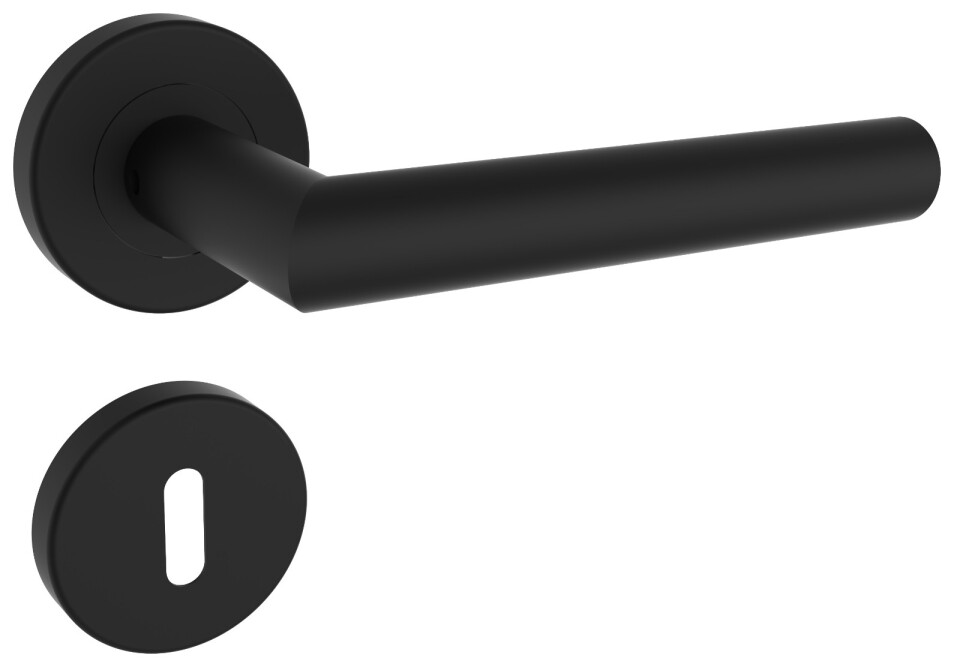 Dveřní kování ROSTEX VIGO s čepy (černý satén)