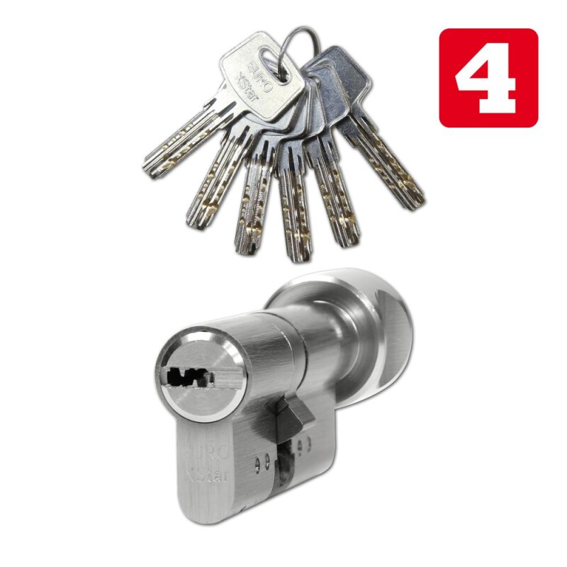 VÝPRODEJ  Cylindrická bezpečnostní knoflíková vložka RICHTER EURO XSTAR RC4 - EXR.K50/60.NI