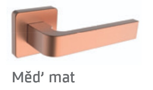 Dveřní kování ROSTEX DANTE/H s čepy (MĚD MAT)