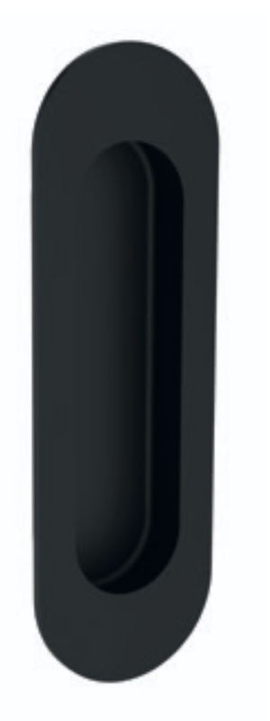 Mušle pro posuvné dveře ROSTEX oválná 120x40 mm (ČERNÁ MAT)