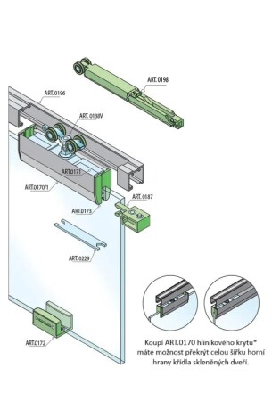 POSUVNÝ SYSTÉM MP SERIES 100 SILENT GLASS S 100 KG SP