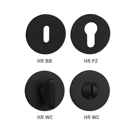 Dveřní rozeta MP TI - R 5S (BS - Černá matná)