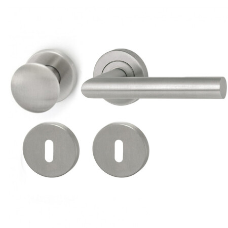 Dveřní kování HOLAR MT 00 s koulí a kulatou rozetou (nerez)