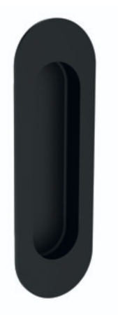 Mušle pro posuvné dveře ROSTEX oválná 120x40 mm (ČERNÁ MAT)