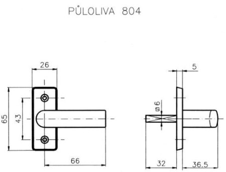 Okenní půloliva ROSTEX 804 (CHROM NEREZ)