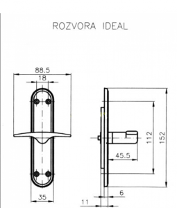 Okenní dvoucestná rozvora ROSTEX IDEAL (CHROM NEREZ)