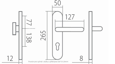 Bezpečnostní kování TWIN DAVID/NICOL HTSI 4500 (CH-SAT)