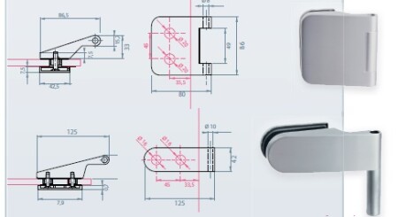 Pant horizontální pro celoskleněné dveře MP SP-10118 (11.87.74/SP 101, 103, 104)