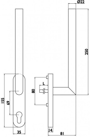 Okenní kování TWIN VISION HS PORTAL 1802 (E)