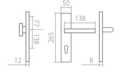 Bezpečnostní kování TWIN BLADE HTSI DEF (XR)