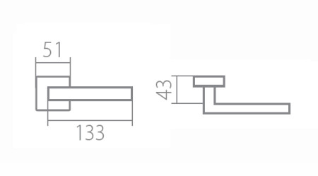 Dveřní kování TWIN INNER P 660 HR (CH-SAT-LN)