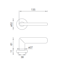 Dveřní kování MP Eliptica - R 3098 (OCS - Chrom broušený)