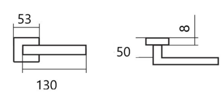 Dveřní kování TWIN LEKO CUBOID HR H 1682 KOV (E EN 1906 tř. 3)