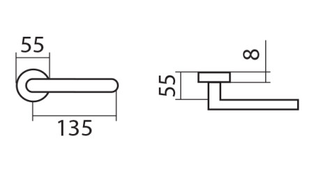 Dveřní kování TWIN BLOCK H 1807 M3 (E)