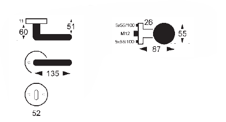 Dveřní kování Lienbacher Black line (kouřové)