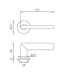 Dveřní kování MP Eliptica - R 3098 5S (T - Titan)