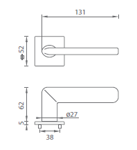 Dveřní kování MP Eliptica - HR 3098 5S (T)