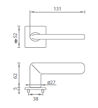 Dveřní kování MP ELIPTICA - HR 3098Q 5S (T - Titan)