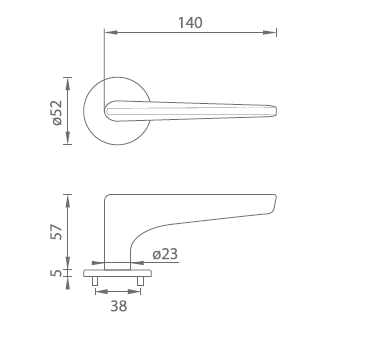 Dveřní kování MP Optimal R 4164 5 S (T - Titan)