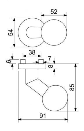 Dveřní koule Richter KNOB 02