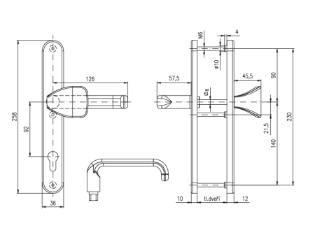 Bezpečnostní kování ROSTEX BK 802 GRANDE (NEREZ-MAT)