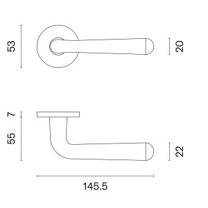 Dveřní kování MP IRGA - R 7S (OCS - Chrom broušený)