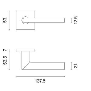 Dveřní kování MP PRIMULA - HR 7S (BS - Černá matná)