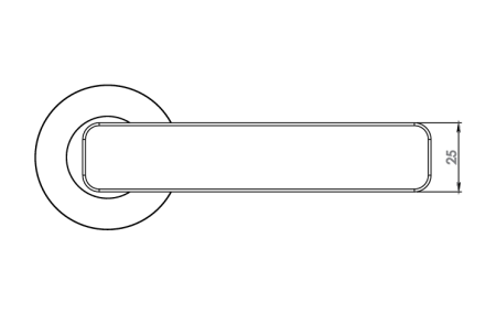 Dveřní kování MP - GK - MINIMAL MODERN - R (Kašmír šedá)
